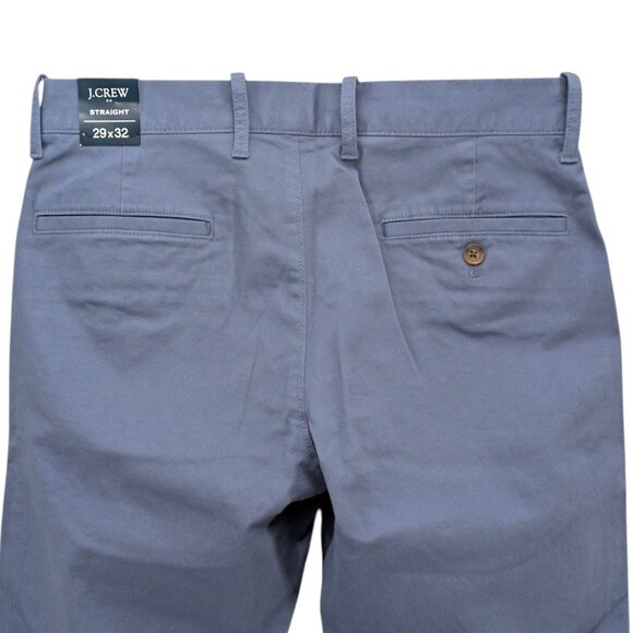 J.CREW Flex Straight Chinos Mens Blue Flat Front Stretch Pants Size 29x32 - Picture 4 of 11